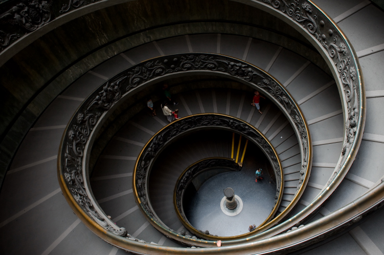 梵蒂岡博物館的spiral staircase